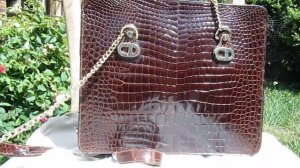 Vintage Dior Crocodile Porosus Handbag