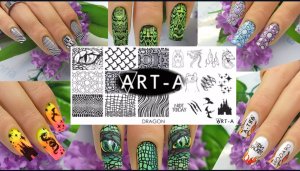 ART - A пластина для стемпинга Дракон Варианты дизайна на ногтях #nailart #stamping #nails