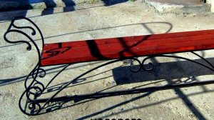 9 Садовая скамейка кованая лавочка для сада, скамья в сад ковка в Днепре Днепропетровске купить