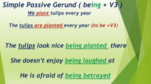 L 127. Simple/Indefinite Gerund Forms  ( Active / Passive ), doing  / being done. Особенности.