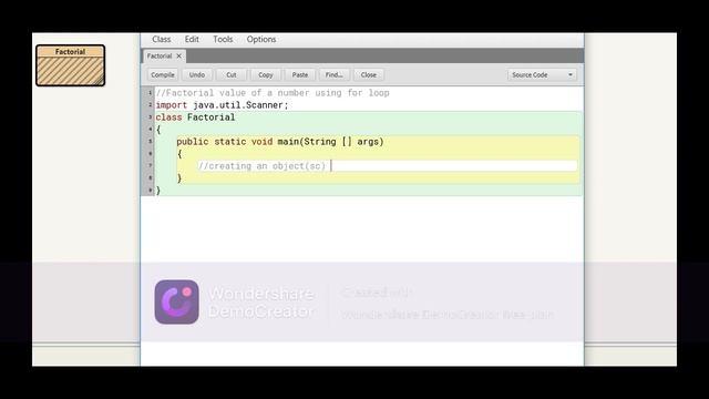 Factorial value of a number in Java смотреть онлайн
