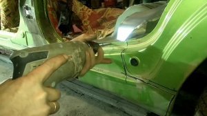 Daewoo Matiz начало работ.передние крылья,пороги