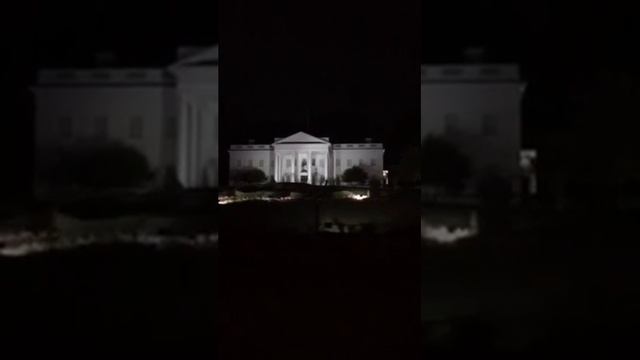 The White House at night