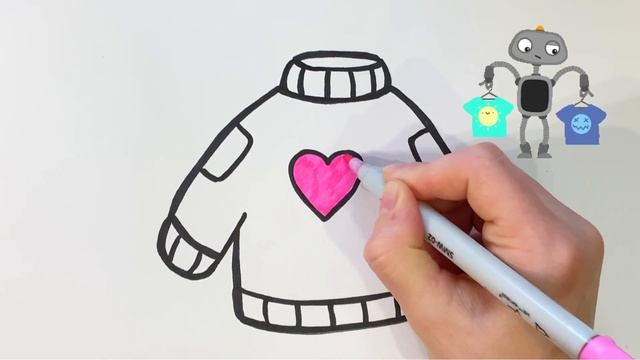 Bolalar uchun Kozok rasm chizish/Drawing Sweater for children/Рисование Свитера для детей смотреть онлайн
