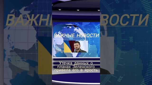 Утечка данных о планах Зеленского привела его в ярость