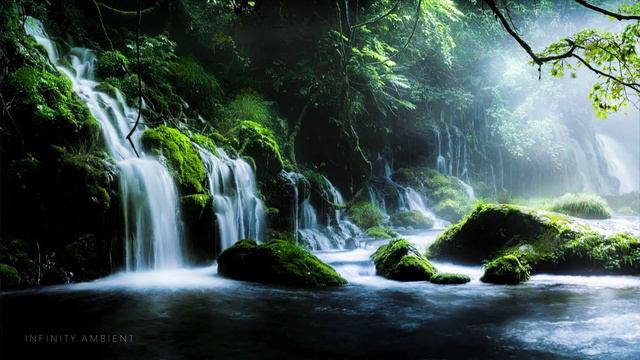 MEDITATION 10 MINUTES | Ambient Music, Waterfall and Forest Sounds смотреть онлайн