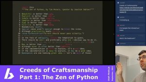 Creeds of Craftsmanship Part 1: The Zen of Python