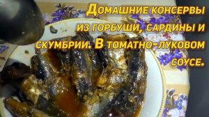 ✔️ ДОМАШНИЕ КОНСЕРВЫ ИЗ ГОРБУШИ, САРДИНЫ И СКУМБРИИ | В ТОМАТНО МОРКОВНОМ СОУСЕ