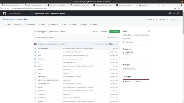 Codecast: Create a RubyGem 30: Add Code Climate to Gem смотреть онлайн