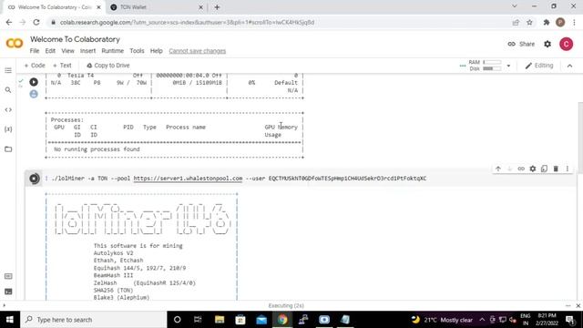 How to TON Coin Mining on Google Colab | 1600 MH/S ? | God Miner