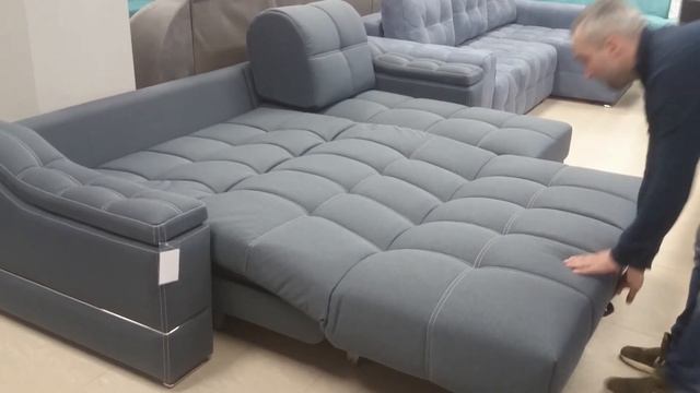 Диван ПРАЙМ с оттоманкой. Механизм: аккордеон (фабрика мебели PODUSHE) смотреть онлайн