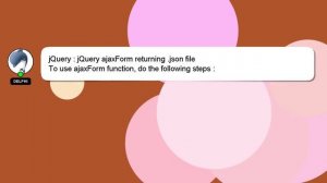 jQuery : jQuery ajaxForm returning .json file