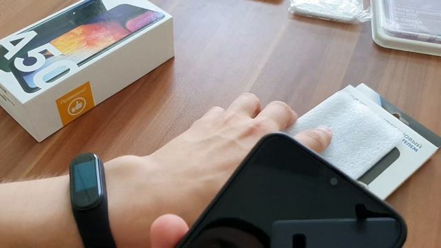 Силиконовый чехол для Samsung Galaxy A50 DF sBlackRing-02 с кольцом Черный смотреть онлайн