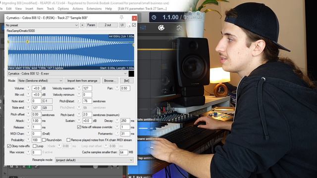 808 GLIDE On SAMPLES In Reaper 🏄 | Reaper Beat Making