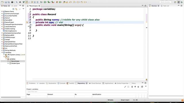 3.3 what are instance variables - part 3 - types of variables -syntax-scope  - with example program