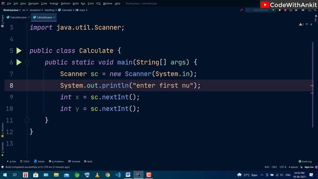 TRY CATCH BLOCK in Java | Exception Handling in Java | Hindi - #java #learnjava #javatutorial