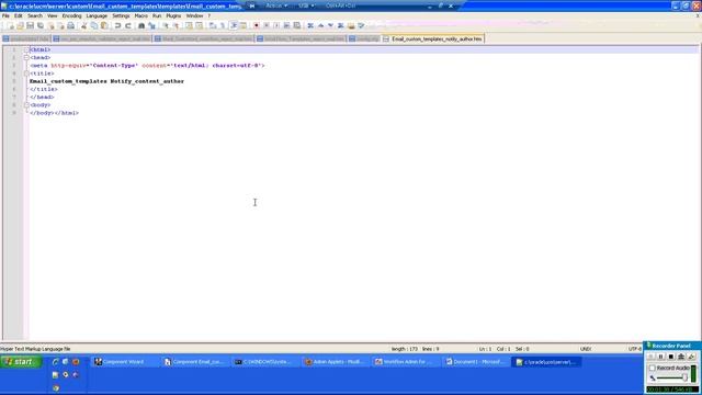 Oracle UCM Workflow custom email template
