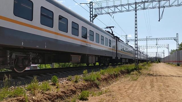 Электропоезд ЭП2Д-0182 ЦППК перегон Дмитров - Каналстрой 29.05.2023 смотреть онлайн