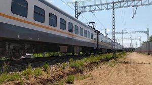 Электропоезд ЭП2Д-0182 ЦППК перегон Дмитров - Каналстрой 29.05.2023