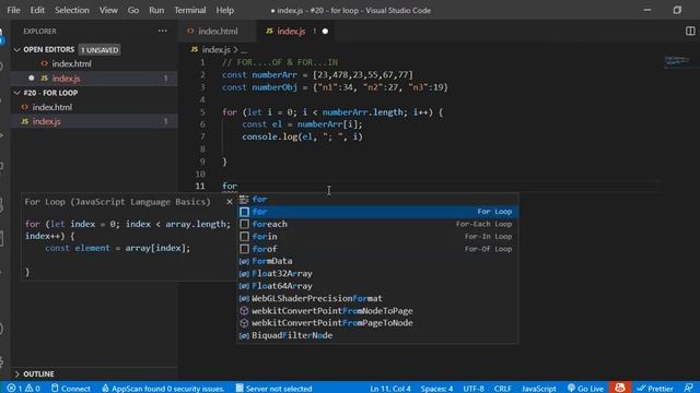 #20 - Javascript tutorial for beginners - Javascript for loop