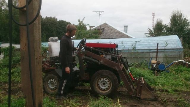 Кун на самодельный минитрактор. смотреть онлайн