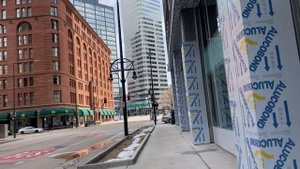 DENVER - 4k walking Downtown Denver - Colorado - US 16th street Mall to Colorado State Capitol