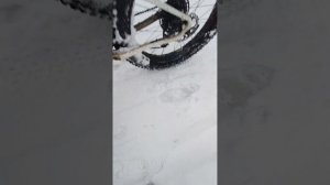 езда на фэтбайке зимой.