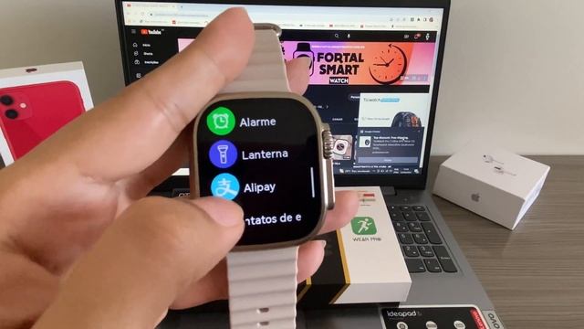 DT8 ULTRA MAX - ASSISTENTE DE VOZ - NFC - JOGOS - TELA GIGANTE - REVIEW #smartwatch #fyp смотреть онлайн