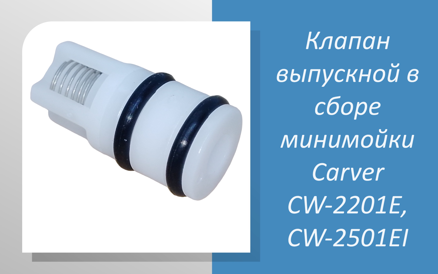 Клапан выпускной в сборе минимойки Carver CW-2201Е, CW-2501EI