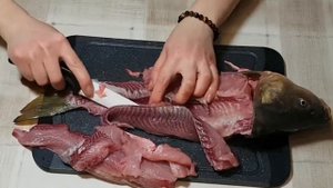 Салат 'ХЕ' из рыбы карп, маринованный карп ( Koreanischer Salat He aus Karpfen)