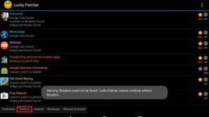 How to apply patches to Android and how to remove them (need root access). Lucky Patcher.