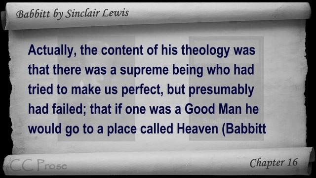 Chapter 16 - Babbitt by Sinclair Lewis смотреть онлайн