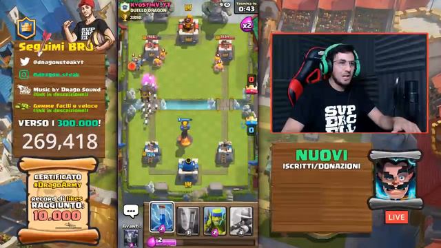 [LIVE] DUELLO CORONA (CLAN) CLASH ROYALE! VAMOOOS ROAD TO 300K! смотреть онлайн