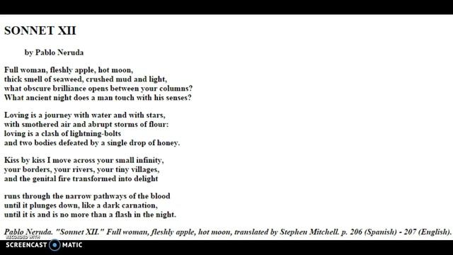 Sonnet XII: Neruda смотреть онлайн