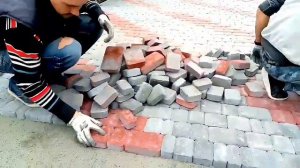 УКЛАДКА тротуарной плитки брусчатки старый город УЗОРОМ как выставлять маяки ЧАСТЬ 2