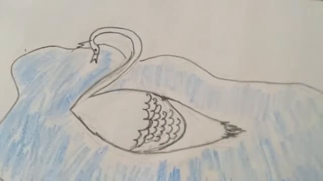 Как нарисовать лебедя восковыми карандашами последняя 4 часть смотреть онлайн