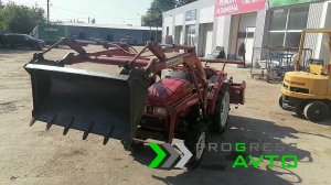 Японский мини-трактор с фронтальным погрузчиком и почвенной фрезой в наличии в Туле. "PROGRESS-AVTO"