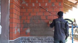 Как подготовить тёплую керамику к нанесению штукатурки, адгезионный обрызг с добавлением CC81