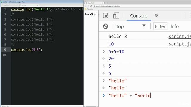 Javascript Beginner Tutorial -3 Debugging, Commenting & Data Types