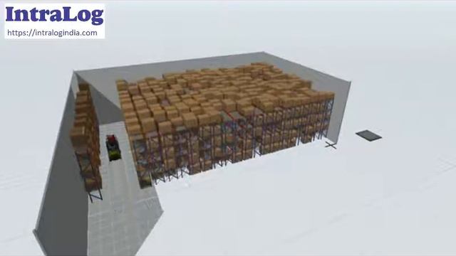 Pallet Storage In Mobile Racks With Forklift смотреть онлайн