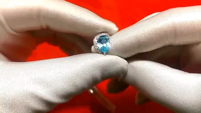 Серебряное кольцо с натуральным топазом и фианитами Sokolov 92010277 смотреть онлайн