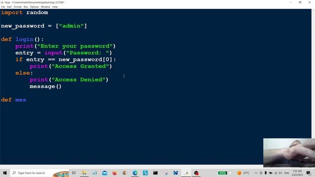 Python Programming - Password Function List Example 2023