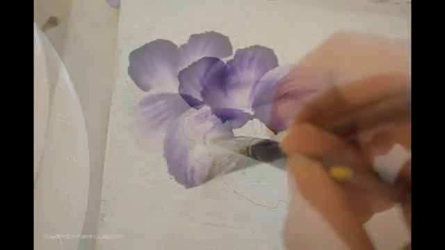 Рисуем анютины глазки акриловыми красками в технике "двойного мазка" смотреть онлайн