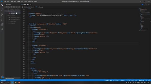 PHP CRUD Operations Using Ajax And API - Connection смотреть онлайн
