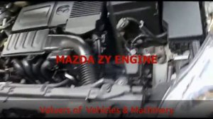 MAZDA AXELA BL5FP CHASSIS NUMBER & ZY ENGINE NUMBER LOCATION