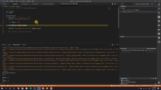 F# Basics 003 - Debugging F# Applications in VS Code смотреть онлайн