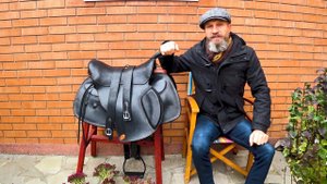 Седло кавалерийское. Седло для лошади. Кавалерийское улучшенное седло.