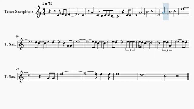 SUPER EASY Tenor Sax Sheet Music: How to play As The World Caves In Sarah Cothran Cover