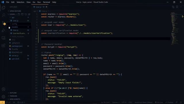 Email Verification In Node JS Part-A : User Verification Model Setup смотреть онлайн