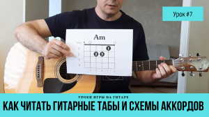 Как читать гитарные Табы и Схемы Аккордов